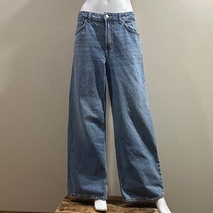 Size 8 Divided H&M Wide-Leg Women Blue Jeans